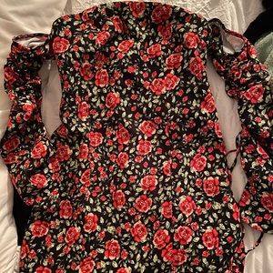 Off The Shoulder Rose Dress